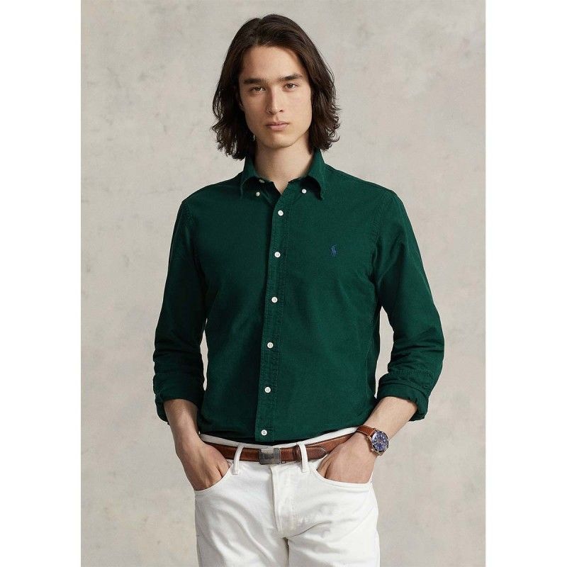 Custom Fit Garment-Dyed Oxford Shirt - 710805564047 - POLO RALPH LAUREN
