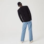 Lacoste ανδρική πλεκτή μπλούζα μονόχρωμη με κεντημένο λογότυπο - 6@3AH1990 - LACOSTE