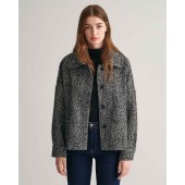 Patterned Cropped Wool Jacket - 3GW4700293 - GANT