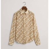 Regular Fit G Patterned Cotton Silk Shirt - 3GW4300292 - GANT
