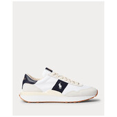 Train 89 Suede and Oxford Trainer - 809878008002 - POLO RALPH LAUREN