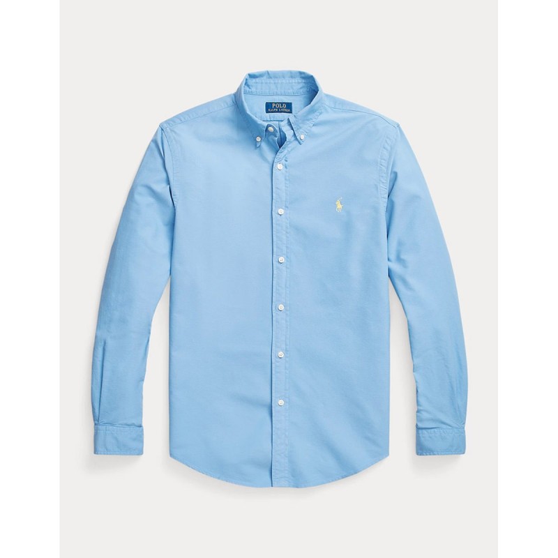 Custom Fit Garment-Dyed Oxford Shirt - 710805564015 - POLO RALPH LAUREN