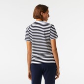 Γυναικείο Βαμβακερό Ριγέ T-shirt Loose Fit - 3TF2594 - LACOSTE