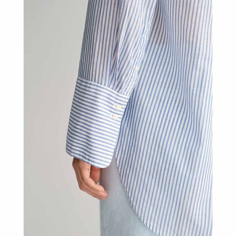 Relaxed Fit Wide Cuff Striped Shirt - 3GW4300310 - GANT