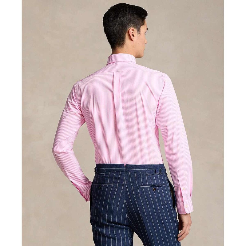 Custom Fit Striped Stretch Poplin Shirt - 710929346002 - POLO RALPH LAUREN