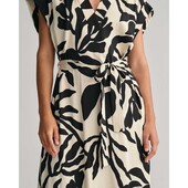 Palm Print Short Sleeve Dress - 3GW4503324 - GANT