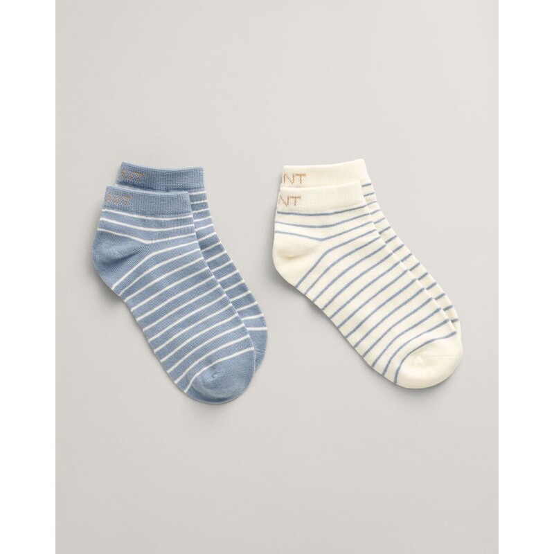 2-Pack Breton Striped Ankle Socks - 3GW4960220 - GANT