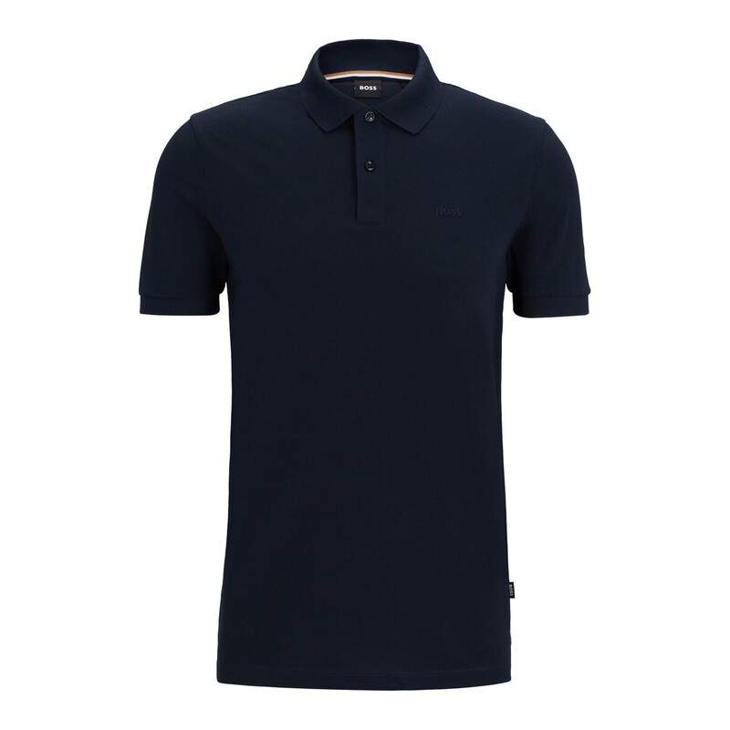 REGULAR-FIT POLO SHIRT IN COTTON WITH EMBROIDERED LOGO - 7@50468362 - BOSS