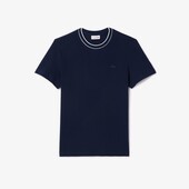 Stretch Piqué Stripe Collar T-Shirt - 3TH8174 - LACOSTE