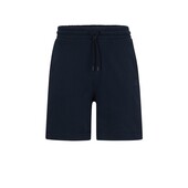 COTTON-TERRY REGULAR-FIT SHORTS WITH LOGO BADGE - 50511726 - BOSS