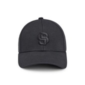 COTTON-BLEND CAP WITH EMBROIDERED DOUBLE MONOGRAM - 50520812 - BOSS