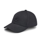 COTTON-BLEND CAP WITH EMBROIDERED DOUBLE MONOGRAM - 50520812 - BOSS
