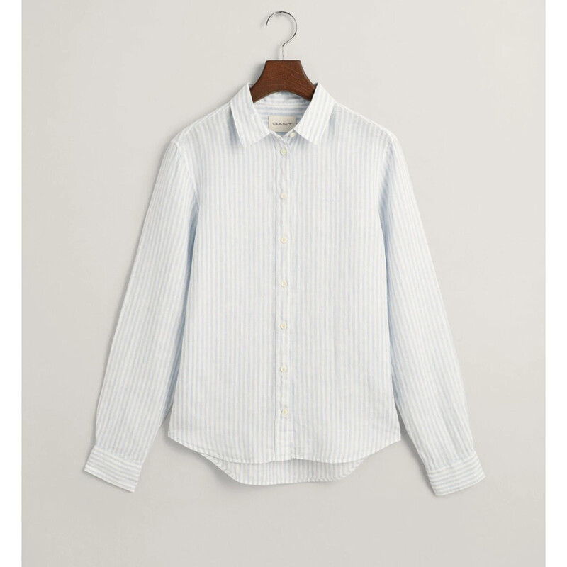 Regular Fit Striped Linen Shirt - 7@3GW4300276 - GANT