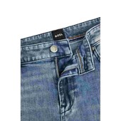 SLIM-FIT JEANS IN BLUE CASHMERE-TOUCH DENIM - 50513631 - BOSS